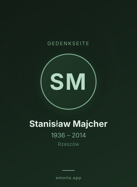 Gedenkportrait von Stanisław Majcher