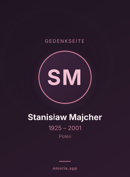 Gedenkportrait von Stanisław Majcher