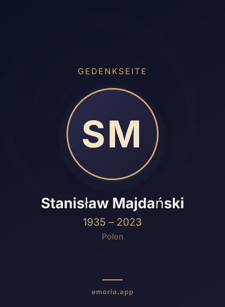 Gedenkportrait von Stanisław Majdański