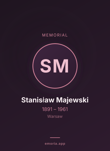 Memorial portrait of Stanisław Majewski