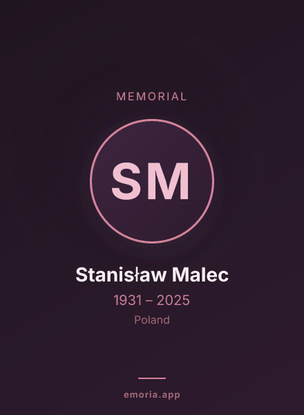 Memorial portrait of Stanisław Malec