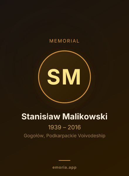 Memorial portrait of Stanisław Malikowski
