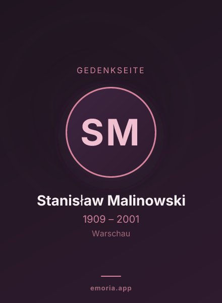 Gedenkportrait von Stanisław Malinowski