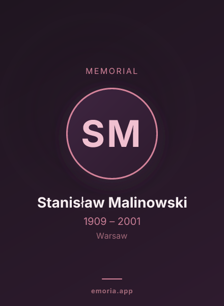 Memorial portrait of Stanisław Malinowski