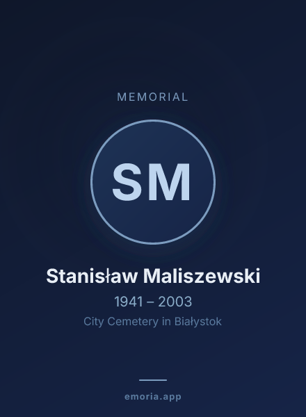 Memorial portrait of Stanisław Maliszewski