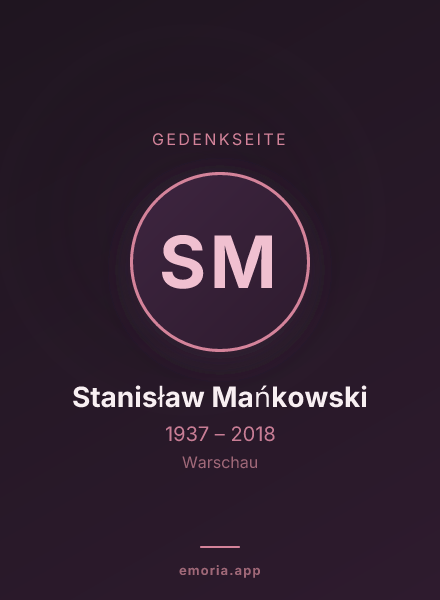 Gedenkportrait von Stanisław Mańkowski