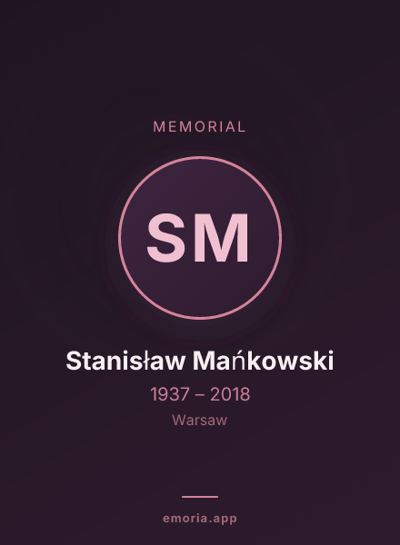 Memorial portrait of Stanisław Mańkowski