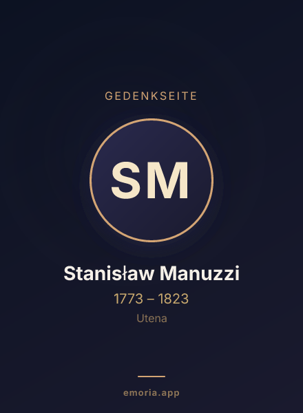 Gedenkportrait von Stanisław Manuzzi