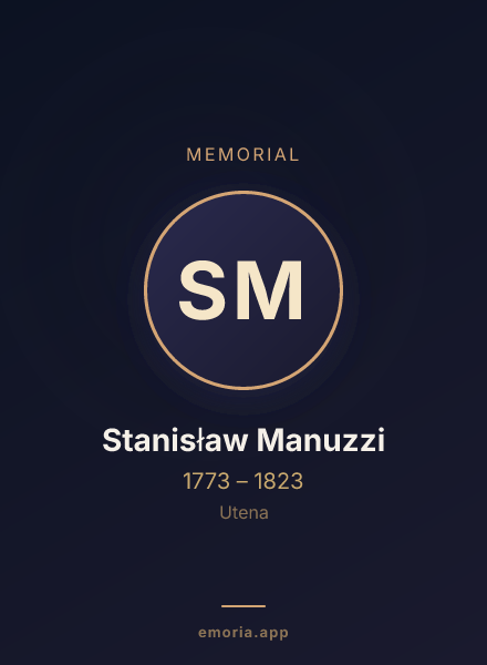 Memorial portrait of Stanisław Manuzzi