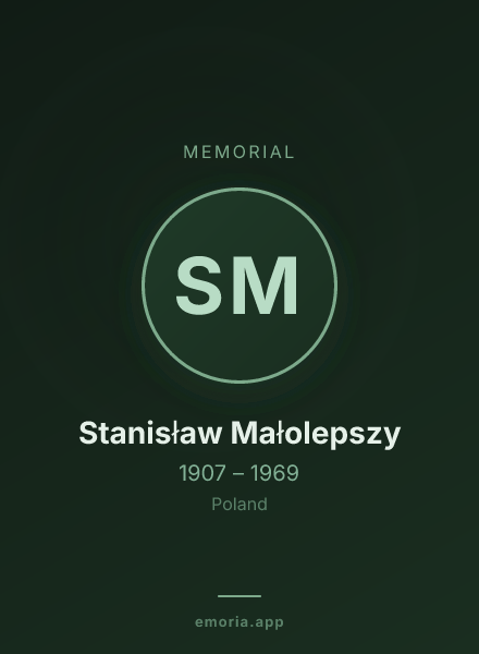 Memorial portrait of Stanisław Małolepszy
