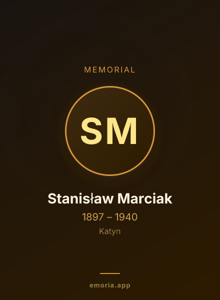 Memorial portrait of Stanisław Marciak