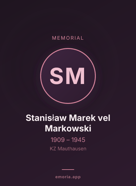 Memorial portrait of Stanisław Marek vel Markowski
