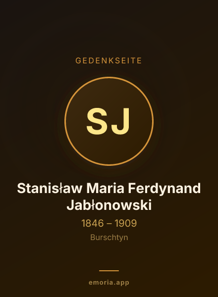 Gedenkportrait von Stanisław Maria Ferdynand Jabłonowski