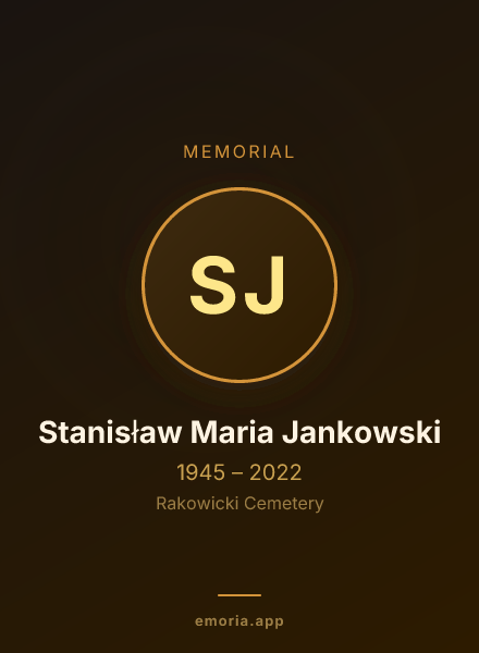 Memorial portrait of Stanisław Maria Jankowski
