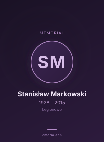 Memorial portrait of Stanisław Markowski