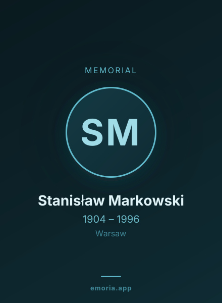 Memorial portrait of Stanisław Markowski