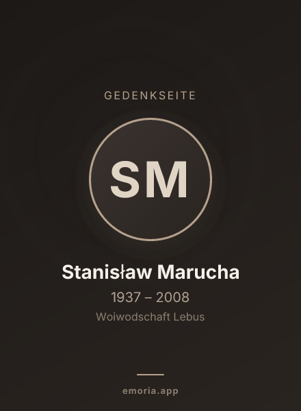 Gedenkportrait von Stanisław Marucha