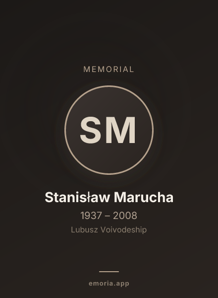 Memorial portrait of Stanisław Marucha