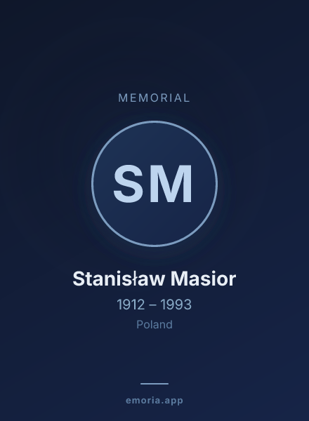 Memorial portrait of Stanisław Masior
