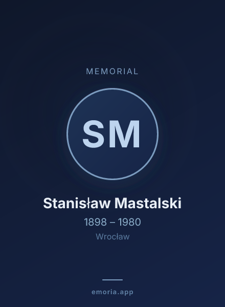 Memorial portrait of Stanisław Mastalski
