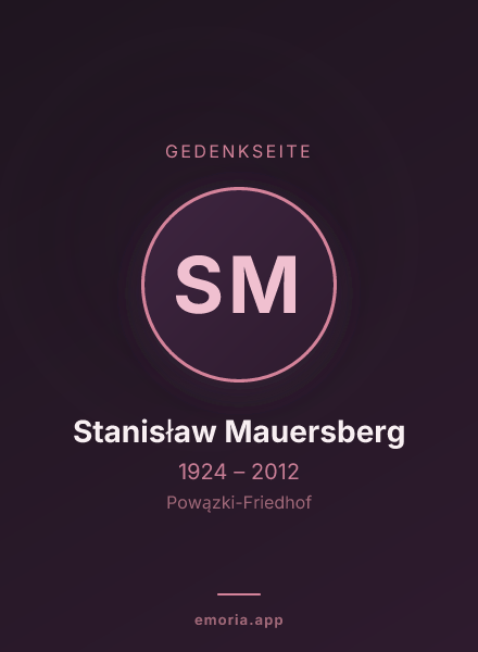 Gedenkportrait von Stanisław Mauersberg