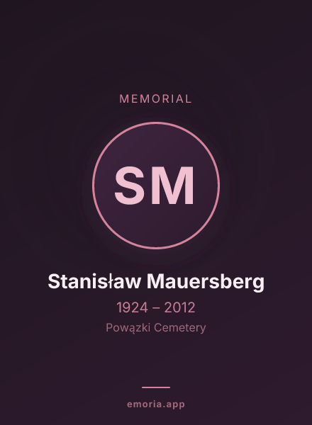 Memorial portrait of Stanisław Mauersberg
