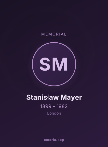 Memorial portrait of Stanisław Mayer