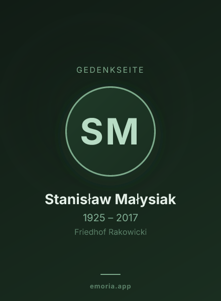 Gedenkportrait von Stanisław Małysiak