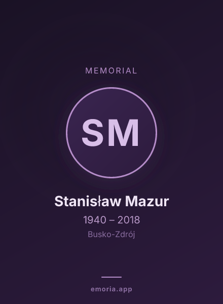 Memorial portrait of Stanisław Mazur