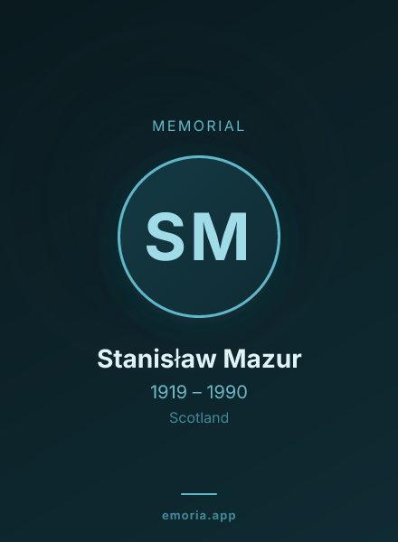 Memorial portrait of Stanisław Mazur