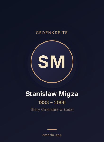 Gedenkportrait von Stanisław Migza