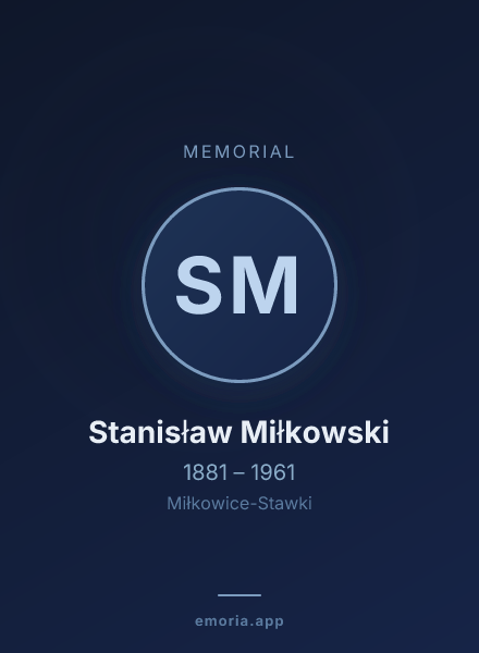 Memorial portrait of Stanisław Miłkowski