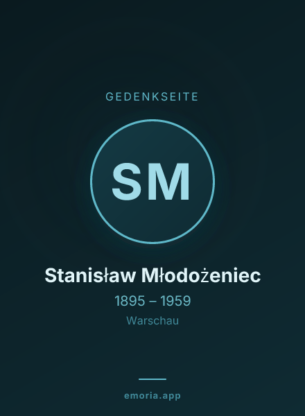 Gedenkportrait von Stanisław Młodożeniec