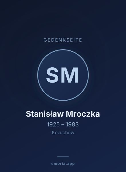 Gedenkportrait von Stanisław Mroczka