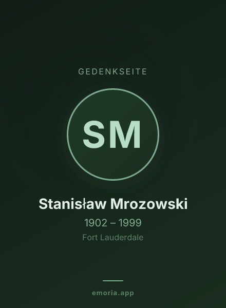 Gedenkportrait von Stanisław Mrozowski