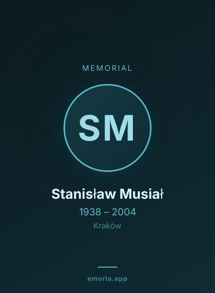 Memorial portrait of Stanisław Musiał