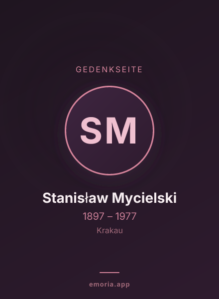 Gedenkportrait von Stanisław Mycielski