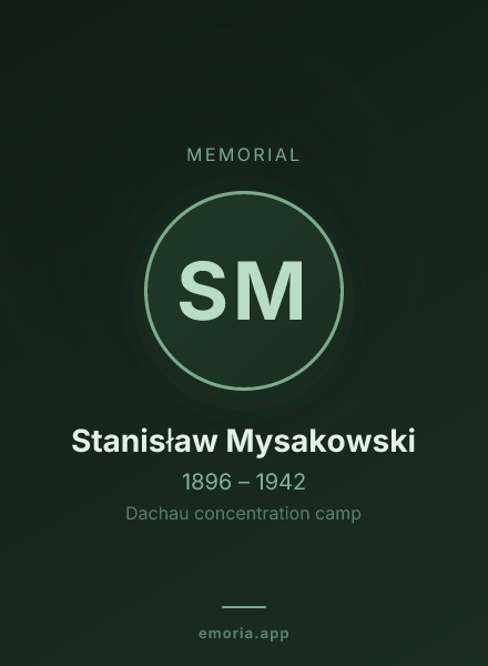 Memorial portrait of Stanisław Mysakowski