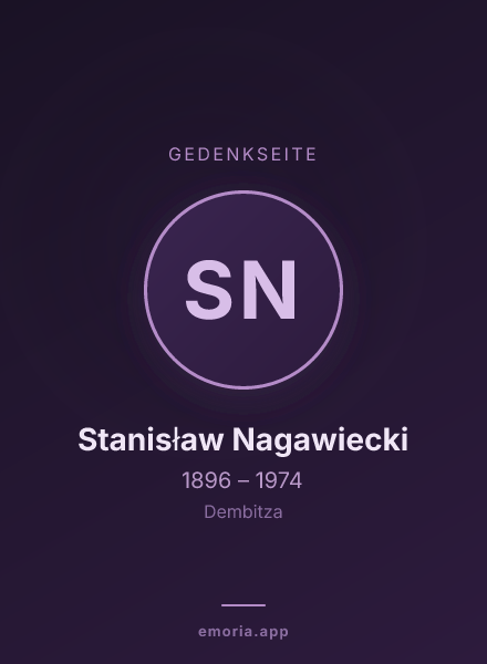 Gedenkportrait von Stanisław Nagawiecki