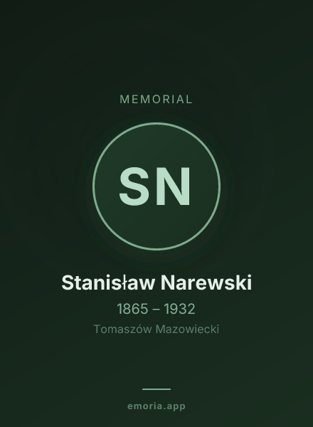Memorial portrait of Stanisław Narewski