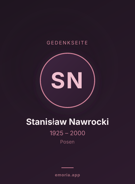 Gedenkportrait von Stanisław Nawrocki