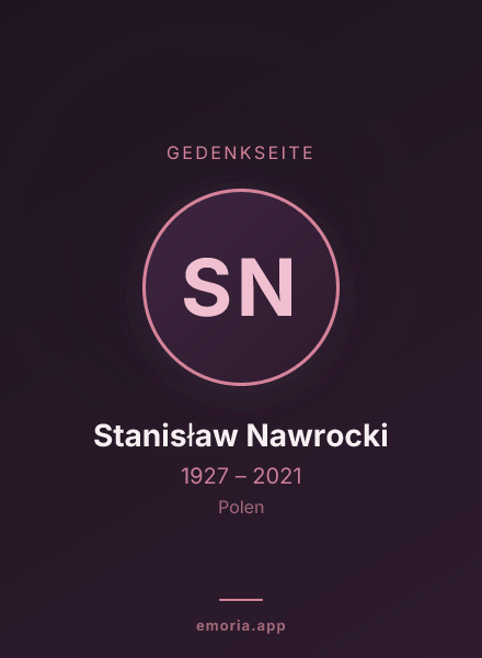 Gedenkportrait von Stanisław Nawrocki