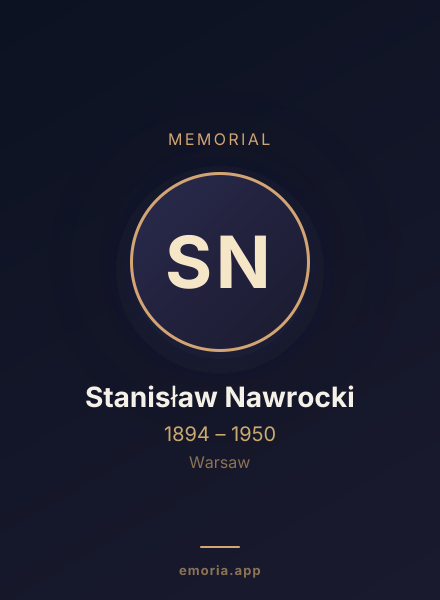 Memorial portrait of Stanisław Nawrocki