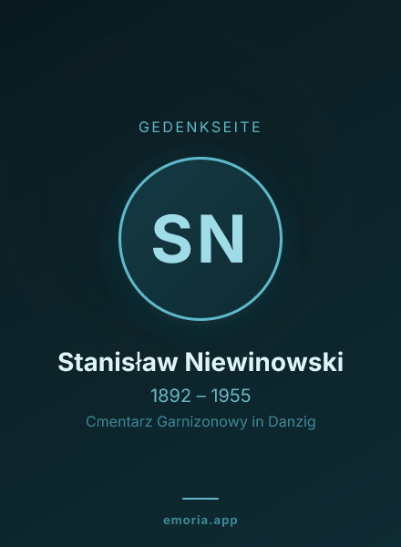 Gedenkportrait von Stanisław Niewinowski