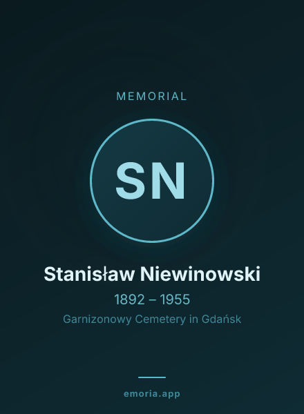 Memorial portrait of Stanisław Niewinowski
