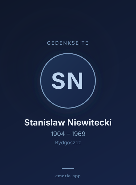 Gedenkportrait von Stanisław Niewitecki