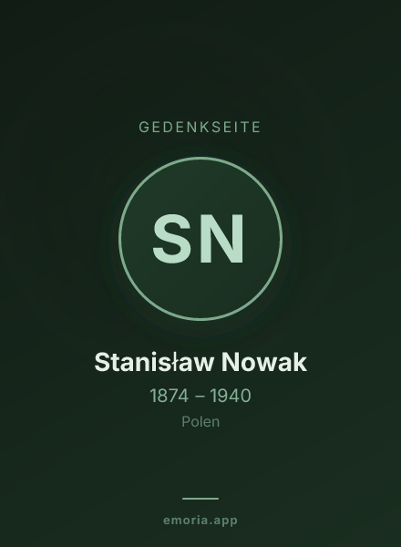Gedenkportrait von Stanisław Nowak