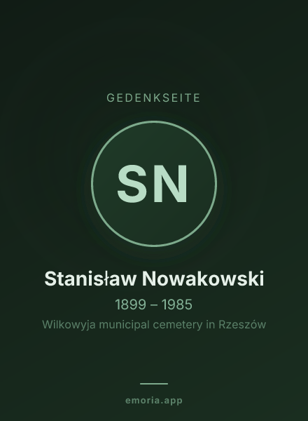 Gedenkportrait von Stanisław Nowakowski