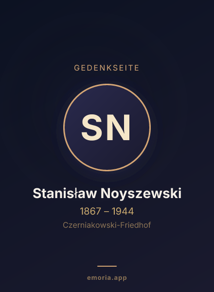 Gedenkportrait von Stanisław Noyszewski