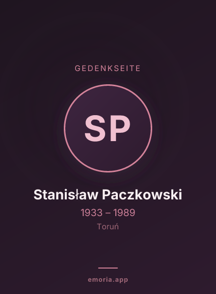 Gedenkportrait von Stanisław Paczkowski